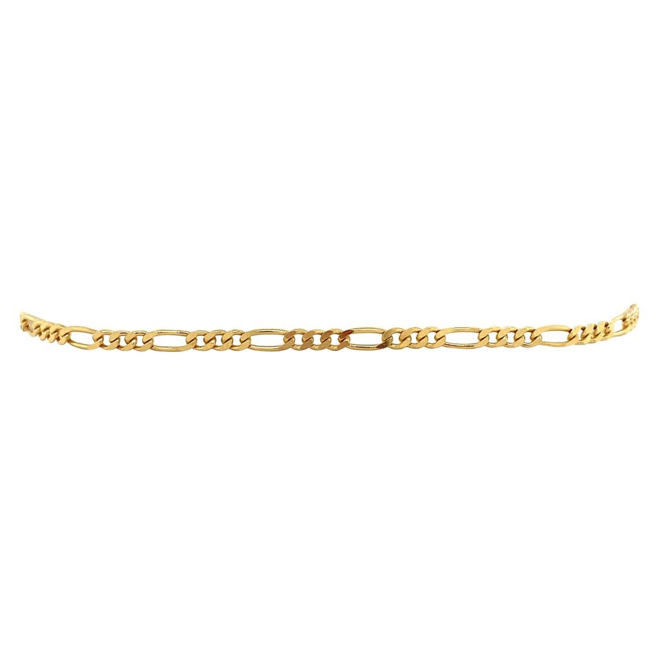 Vintage 14K Gold Bracelet Figaro 18 cm