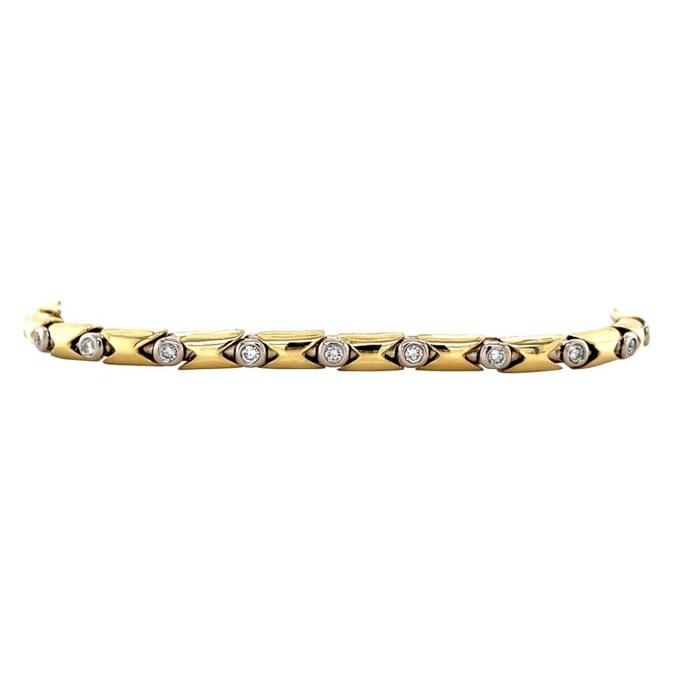 Vintage 18K Gold Bracelet with Diamond