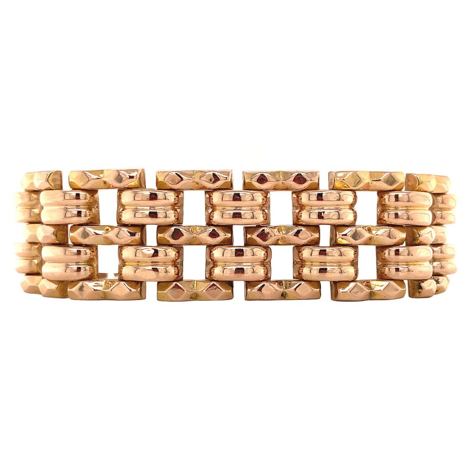 Vintage 14K Rose Gold Bracelet 20 cm