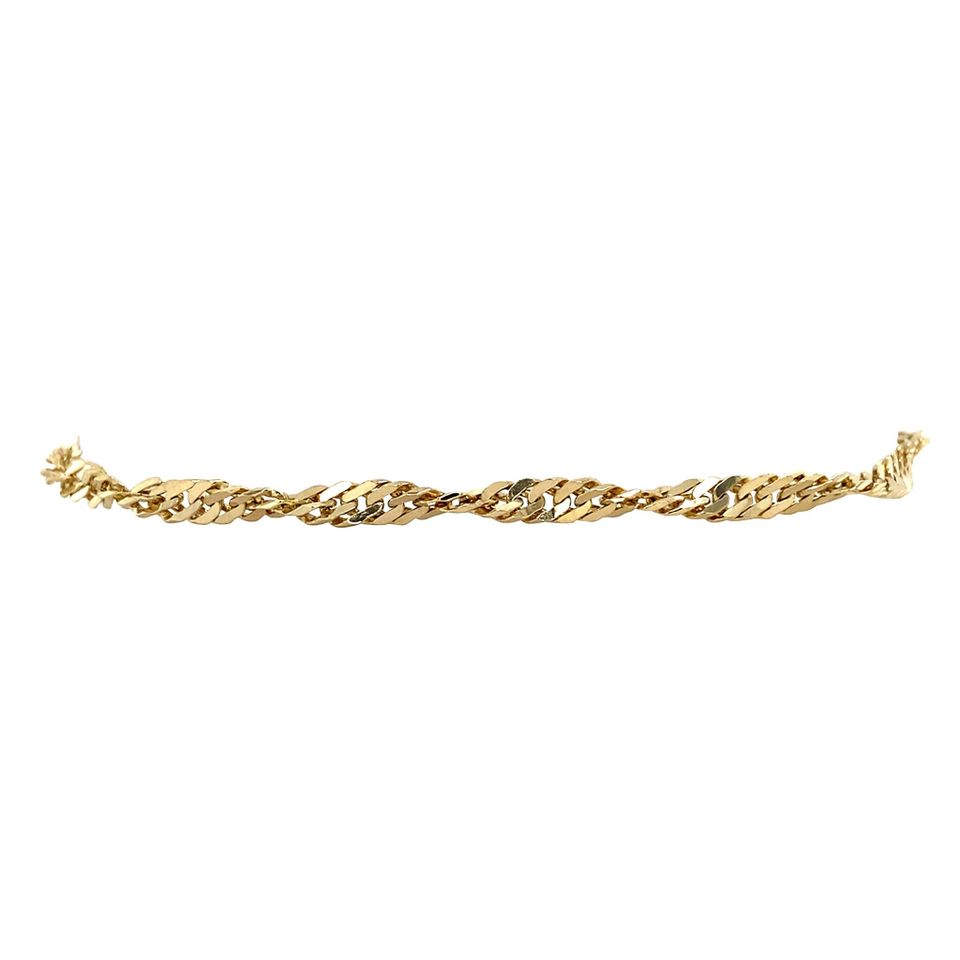 Vintage 14K Gold Singapore Bracelet