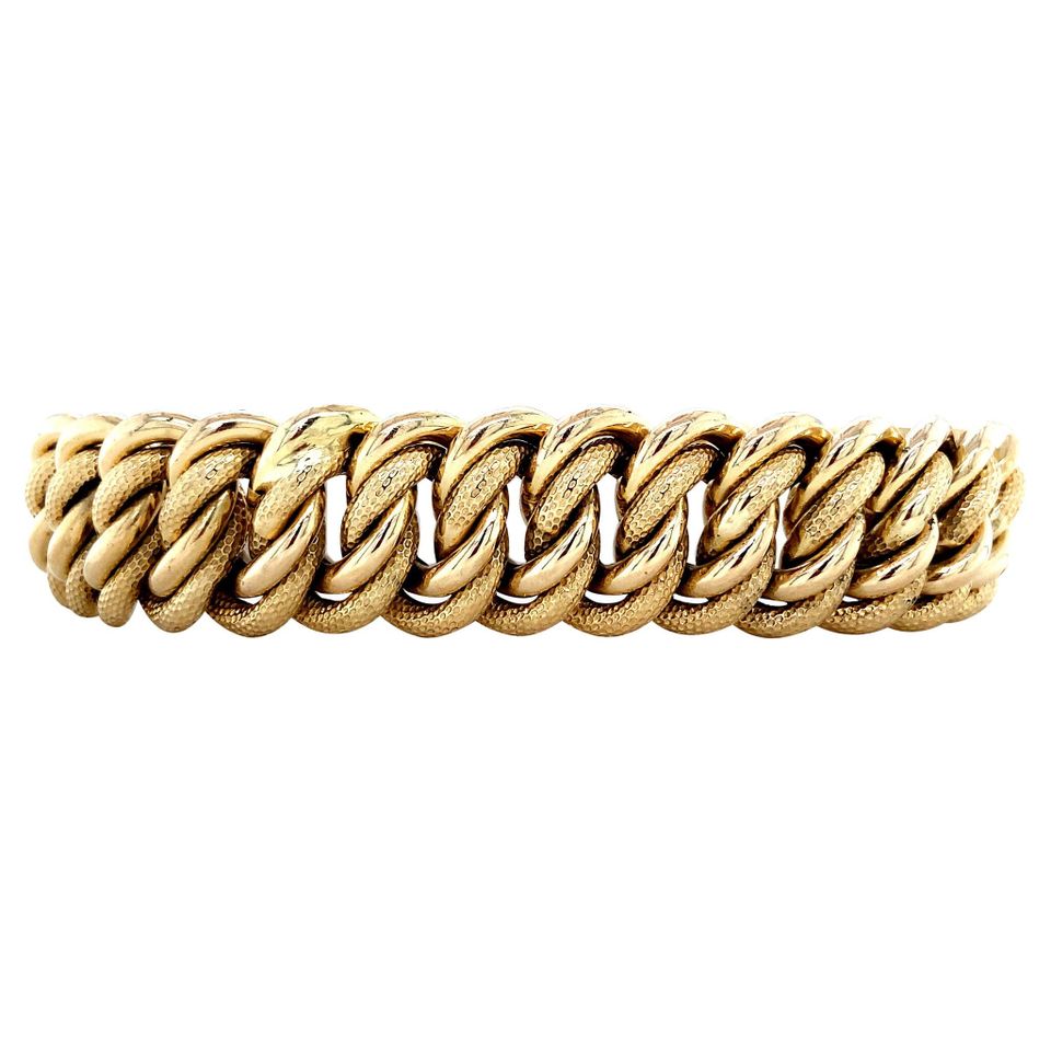 Vintage 18K Gold Curb Bracelet