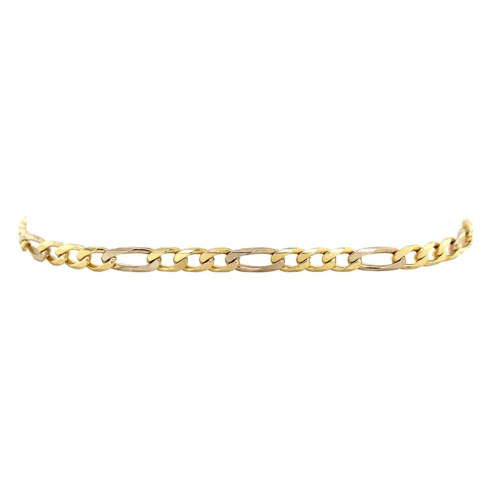 Vintage 14K Gold Figaro Bracelet