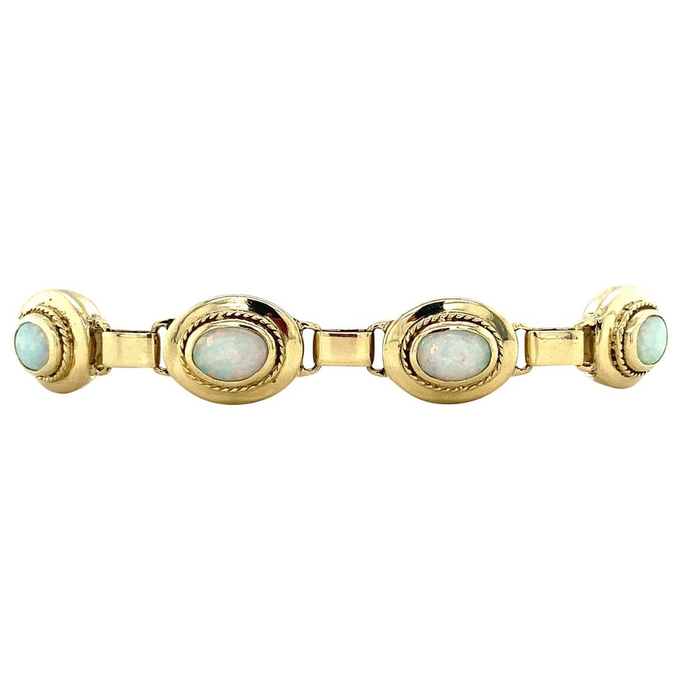 Vintage 14K Gold Bracelet with Opal 17.5 cm