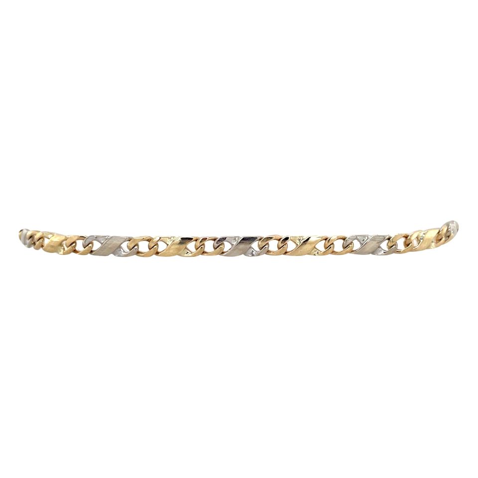 Vintage 14K Two Tone Gold Fancy Bracelet