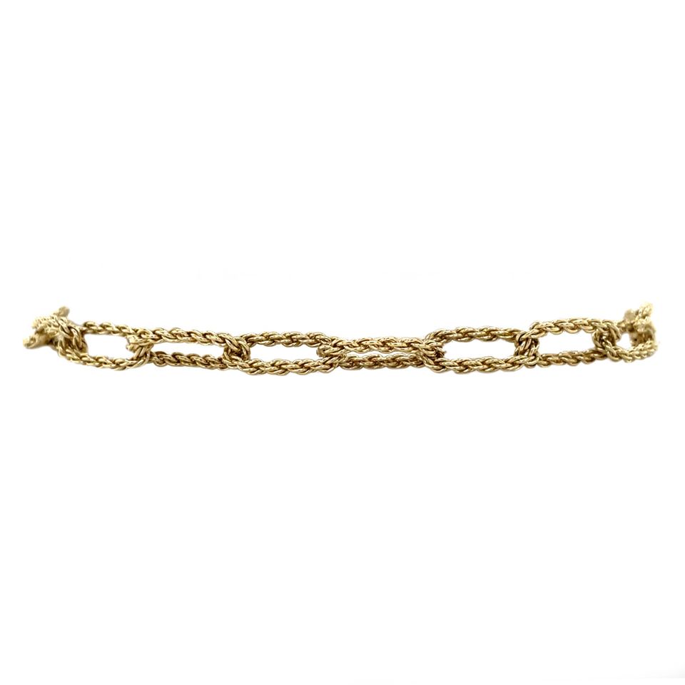 Vintage 14K Gold Paperclip Bracelet