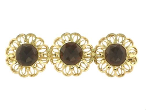 Vintage 14K Gold Brooch with Garnet