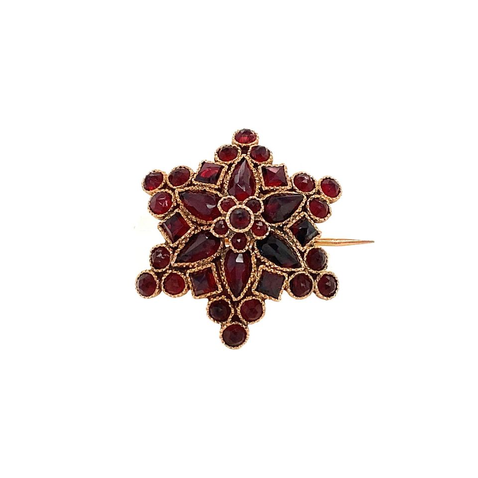Vintage 14K Gold Pendant with Garnet