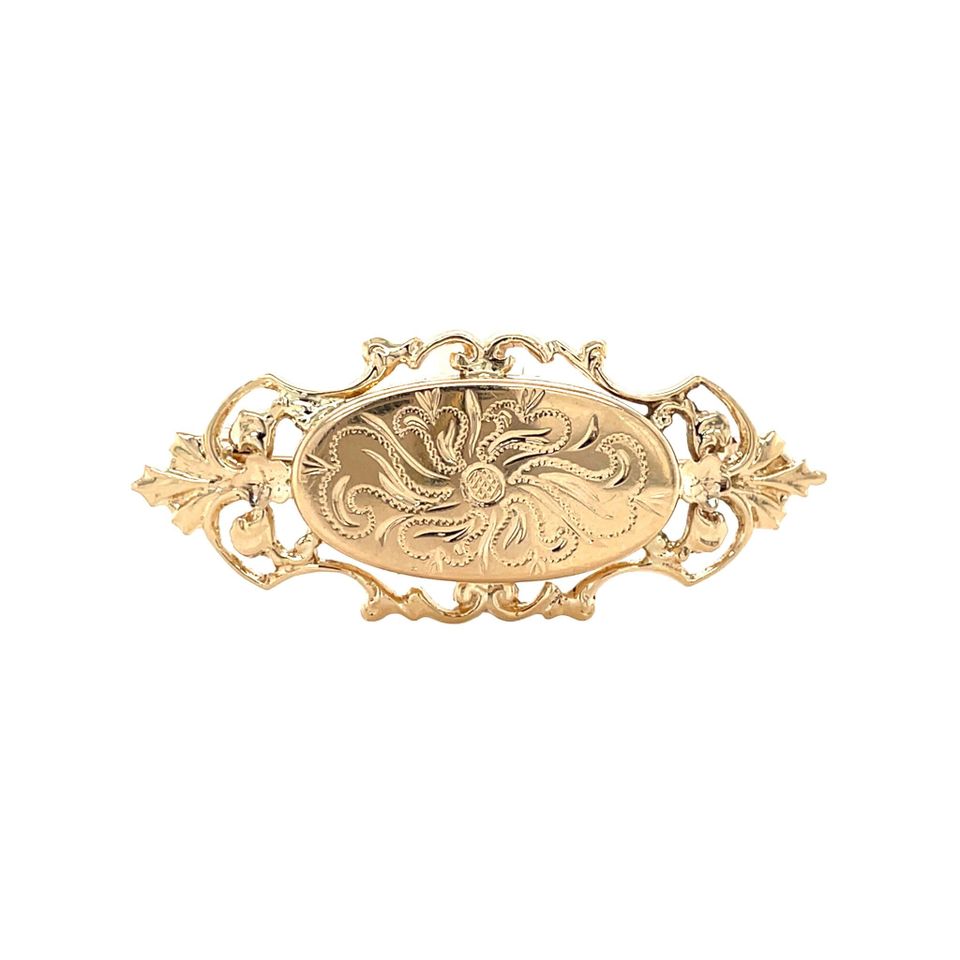 Vintage 14K Gold Fancy Brooch