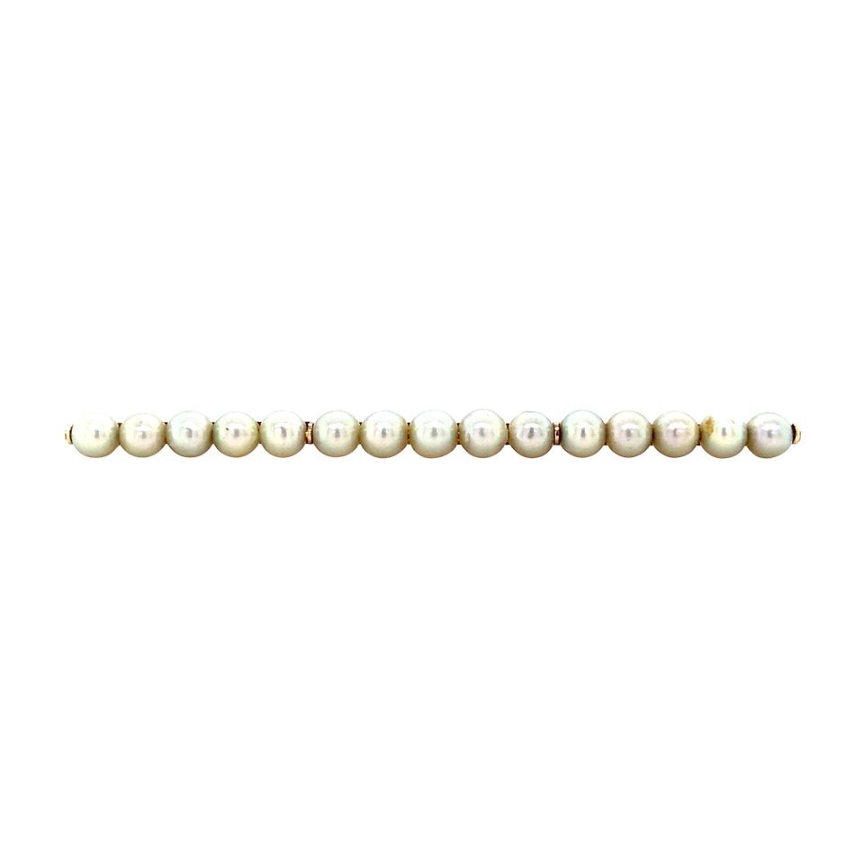 Vintage 12K Gold Brooch with Pearl