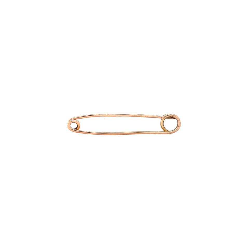 Vintage 14K Rose Gold Brooch Paperclip