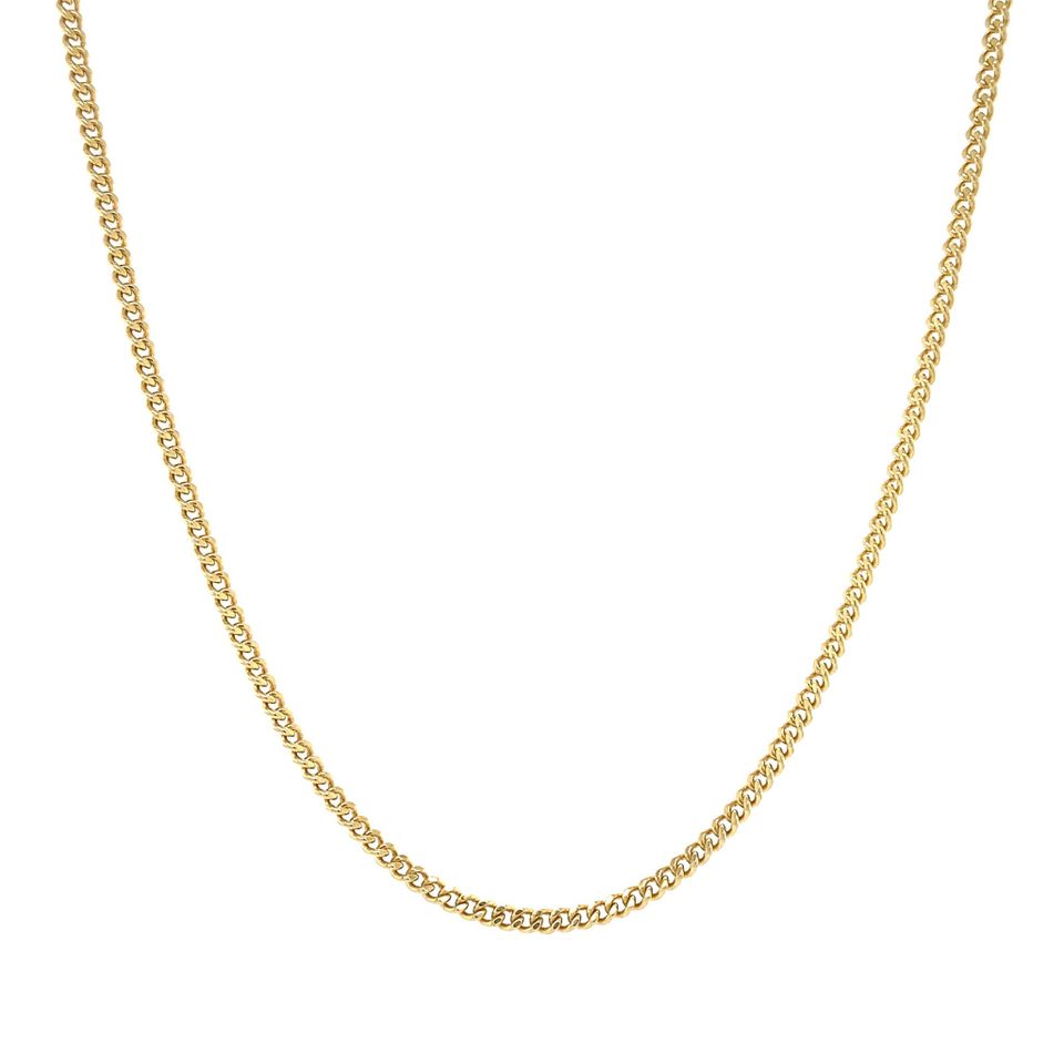 Vintage 14K Gold Long Necklace Curb 53 cm