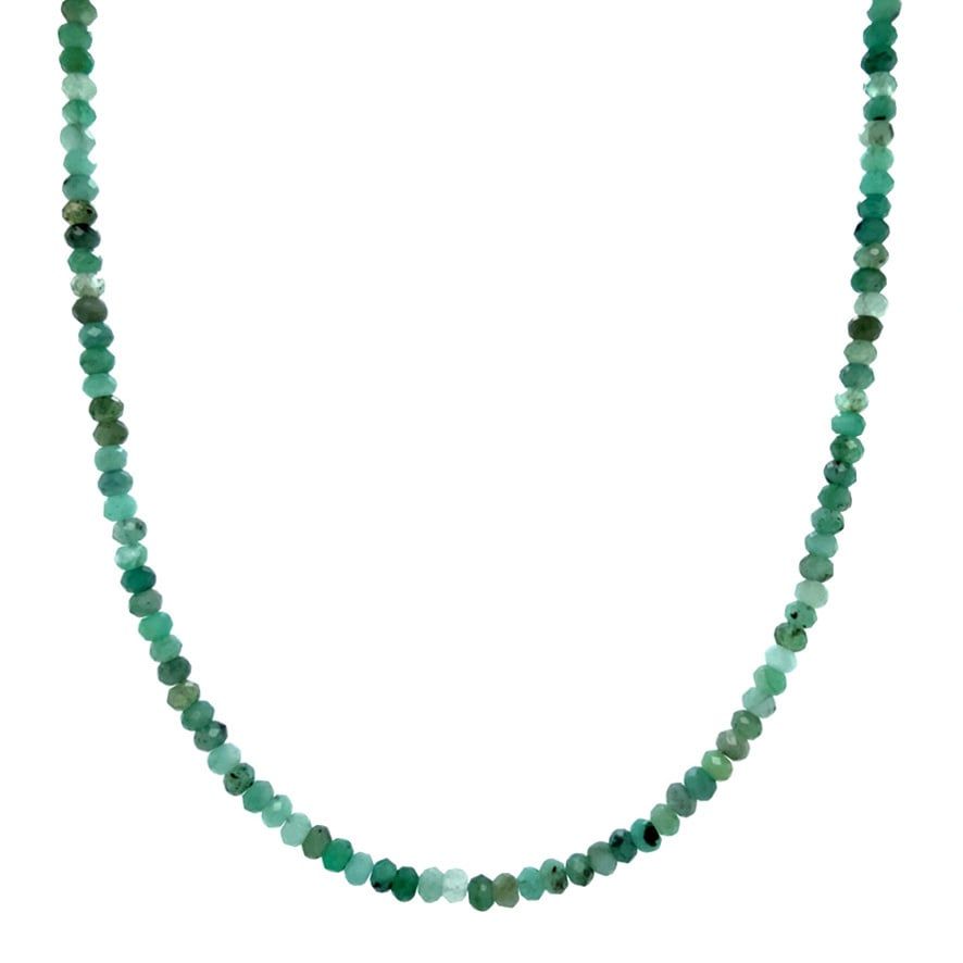 Vintage Emerald Necklace with 14K Gold Clasp