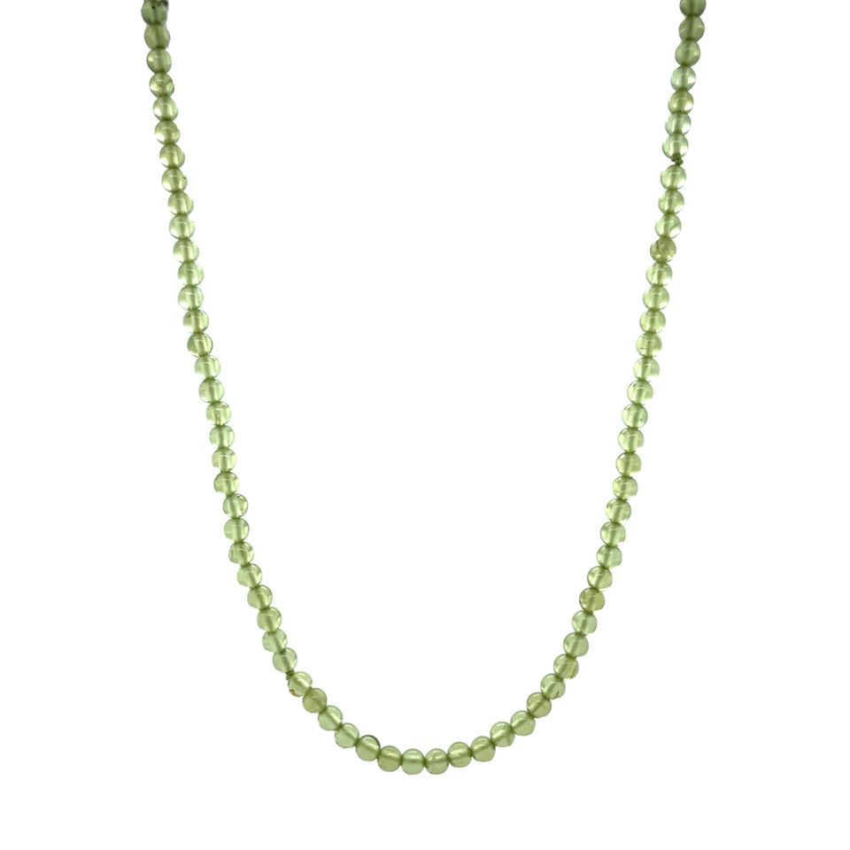 Vintage Peridot Necklace with Gold Clasp 14 and 18K Gold