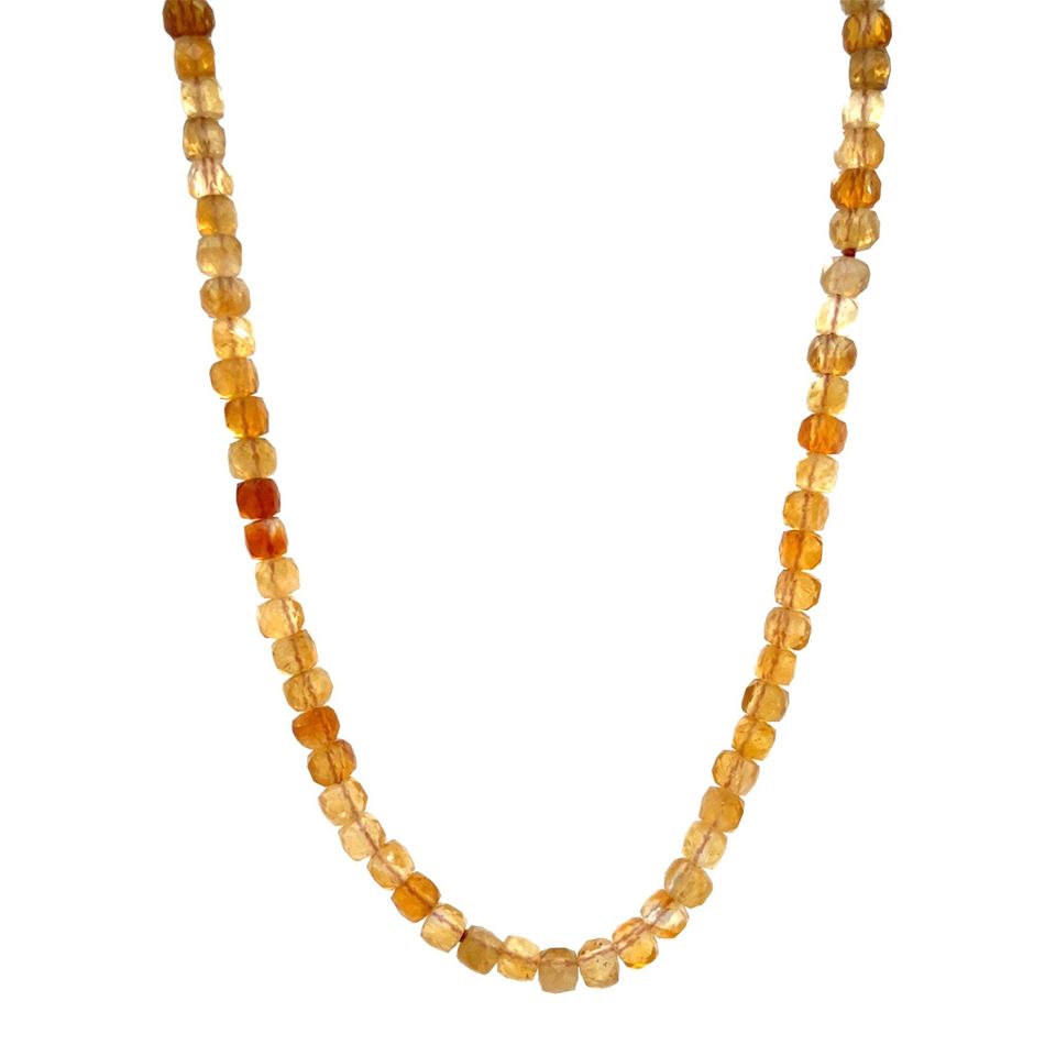 Vintage Citrine Necklace with 14K Gold Clasp
