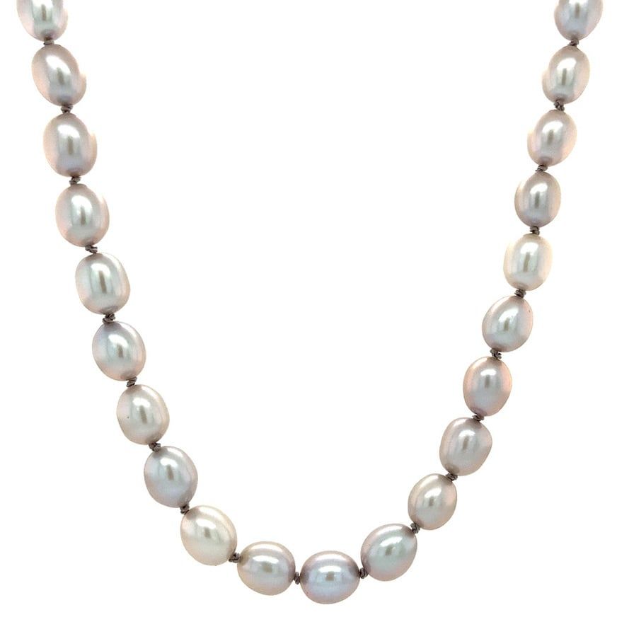 Vintage Pearl Necklace with 14K Gold Clasp