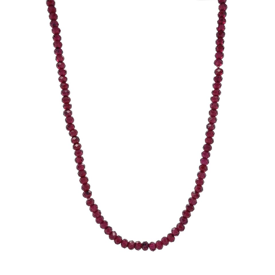 Vintage Garnet Necklace with 14K Gold Clasp
