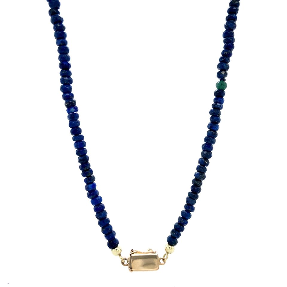Vintage Sapphire Necklace with 14K Gold Clasp