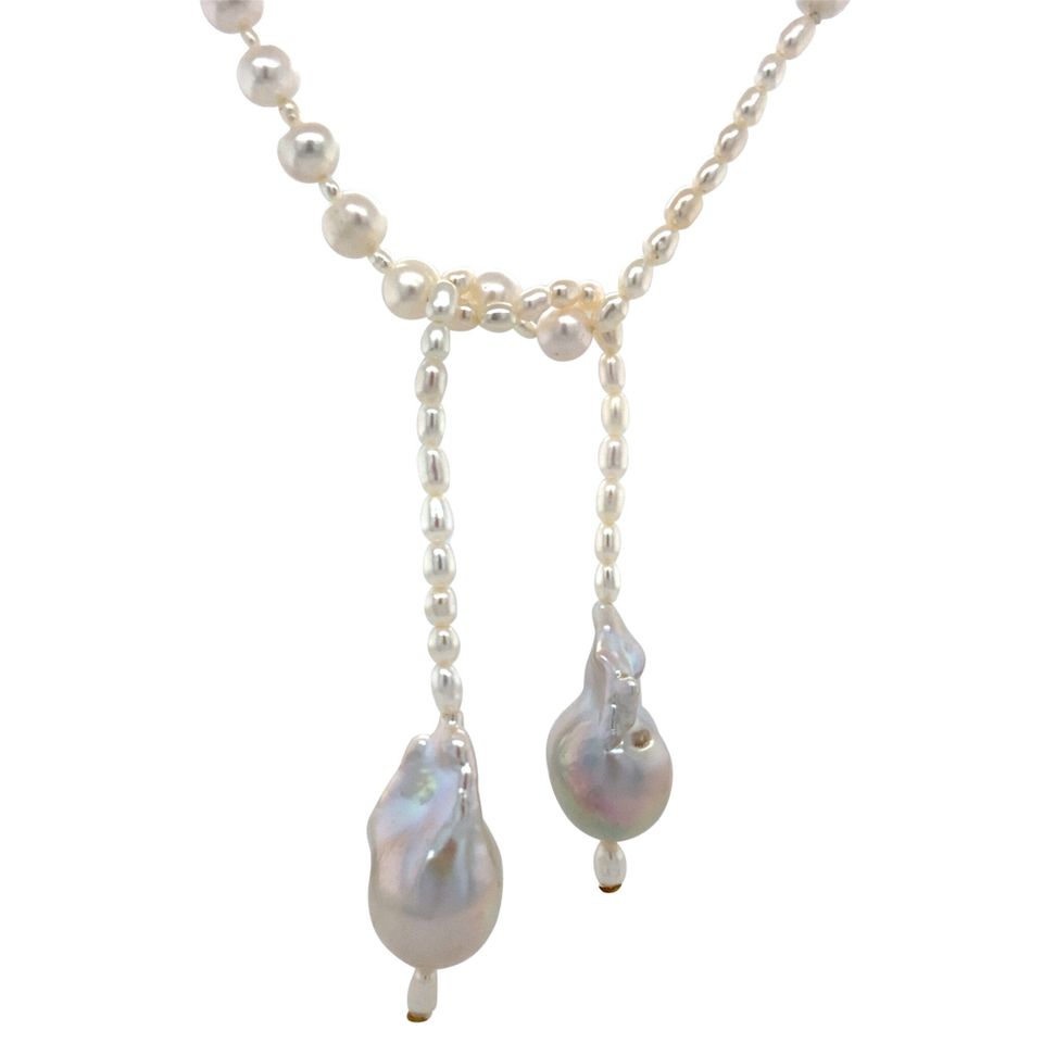 Vintage Pearl Snoer with Barok Pearl Necklace
