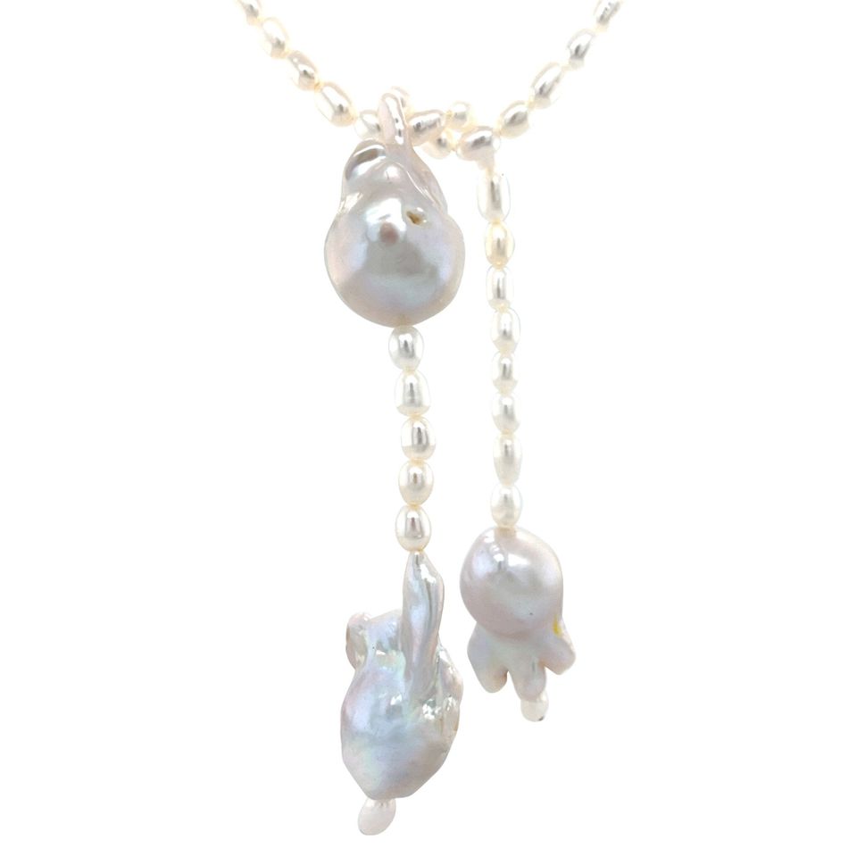 Vintage Pearl Necklace with Barok Pearl