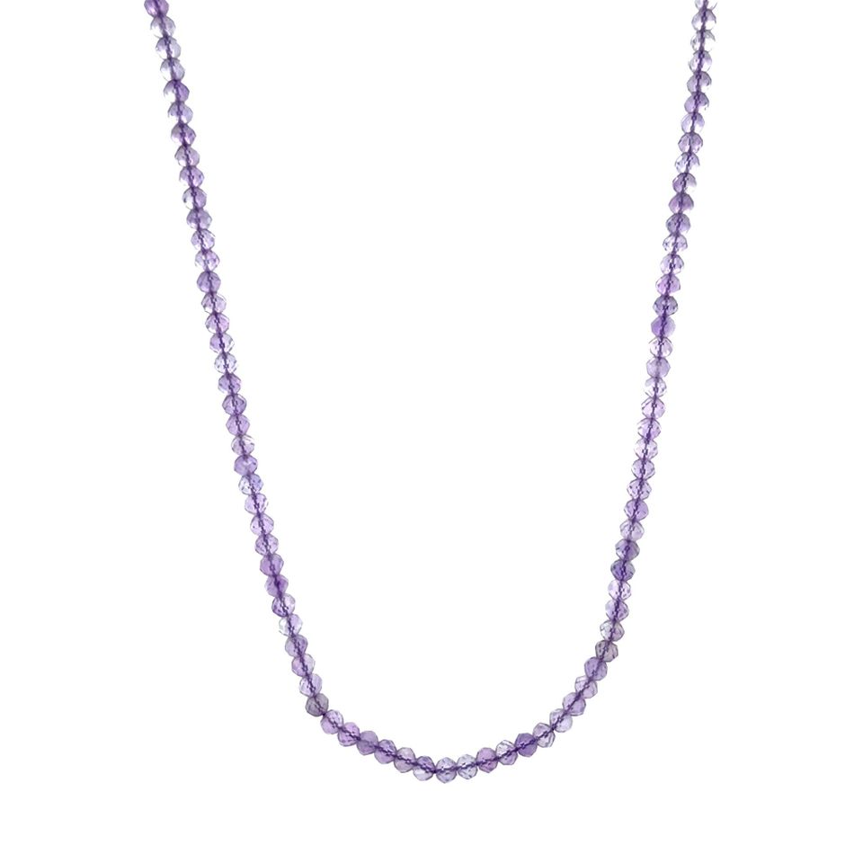 Vintage Amethyst Necklace with 14K Gold Clasp