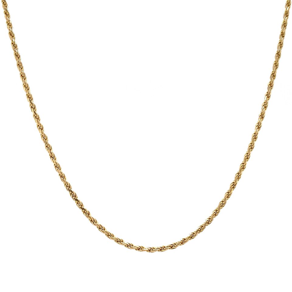 Vintage 14K Gold Long Necklace Rope 41.5 cm