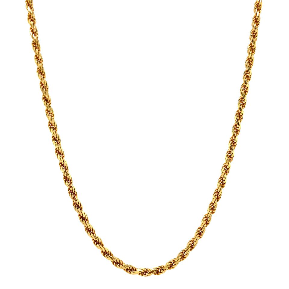 Vintage 18K Gold Necklace Rope 50.5 cm