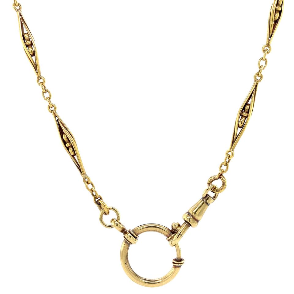 Vintage 14K Gold Necklace Fancy 48 cm