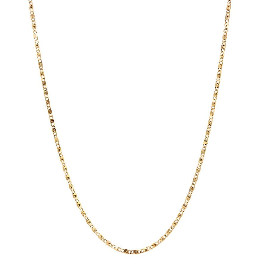 Vintage 14K Gold Long Necklace Scroll 41 cm