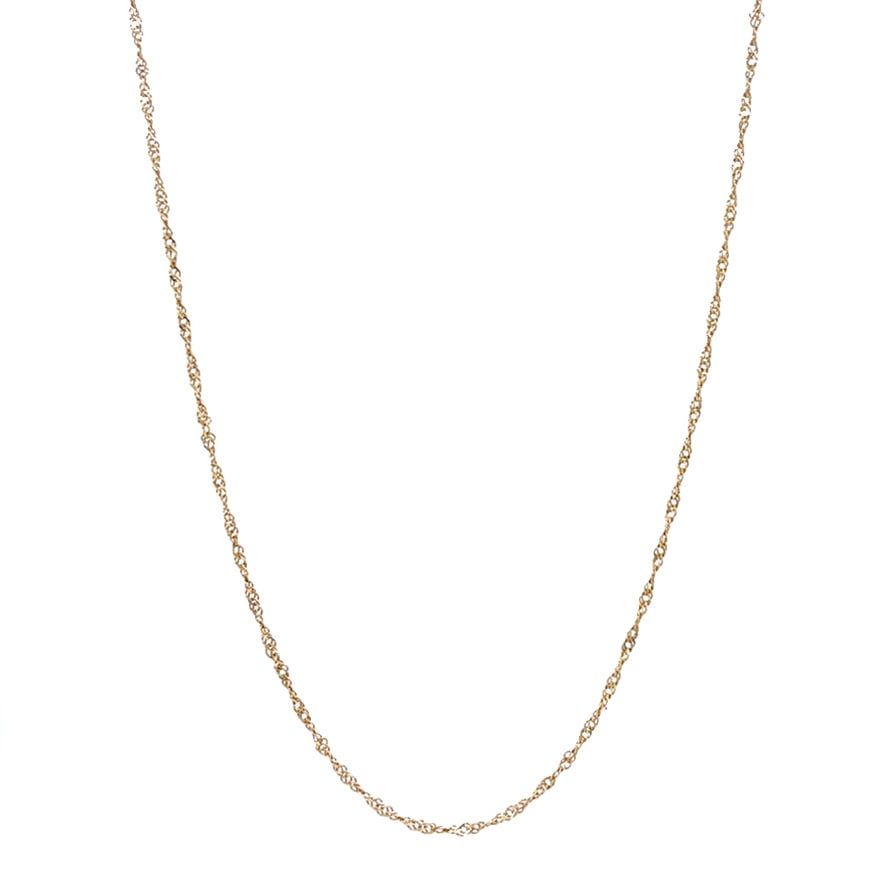 Vintage 14K Gold Singapore Necklace