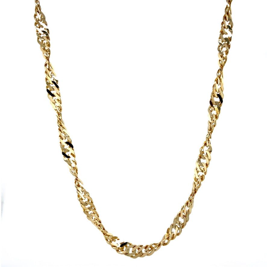 Vintage 14K Gold Singapore Necklace