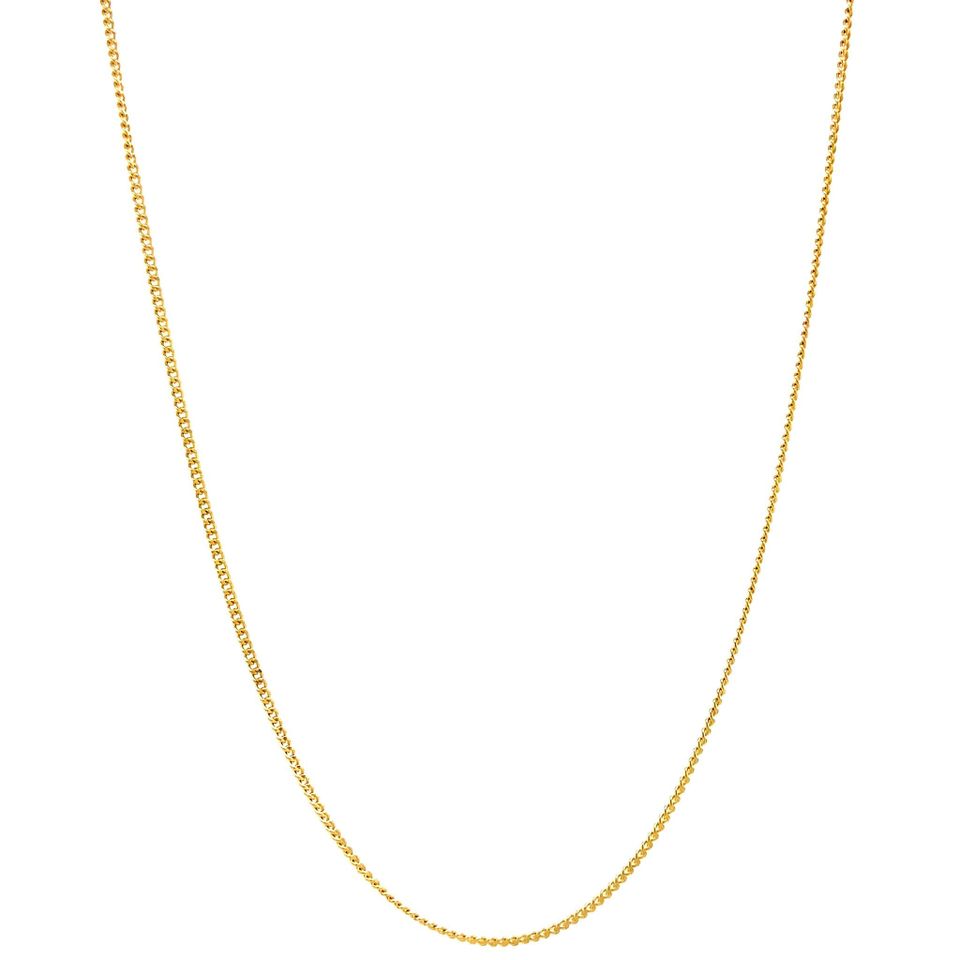 Vintage 14K Gold Long Necklace Curb 50.5 cm