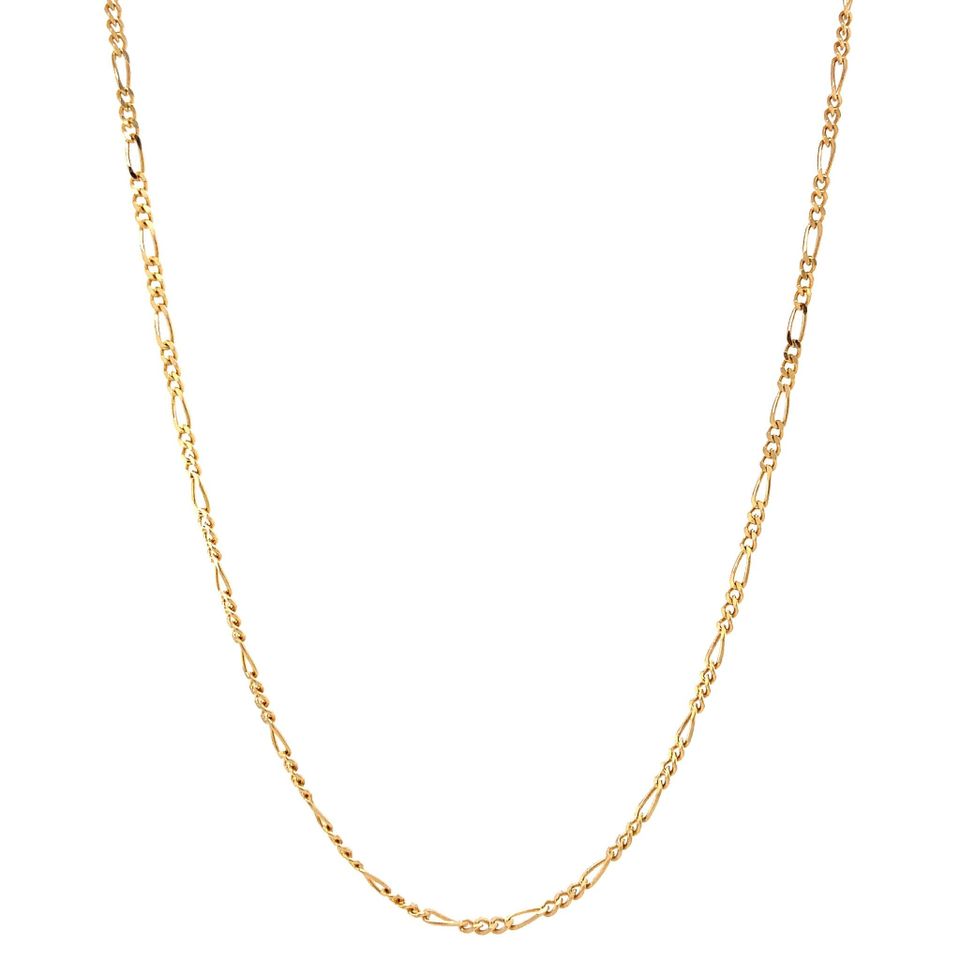 Vintage 14K Gold Figaro Necklace
