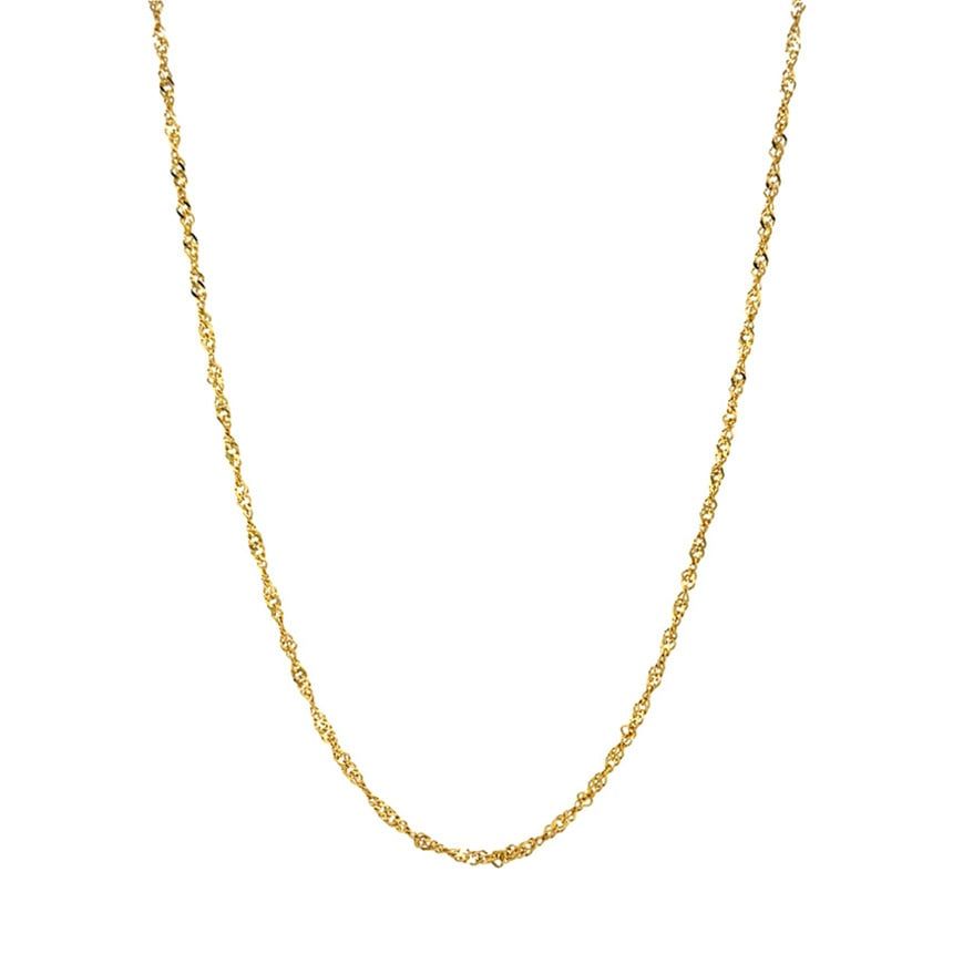 Vintage 14K Gold Singapore Necklace