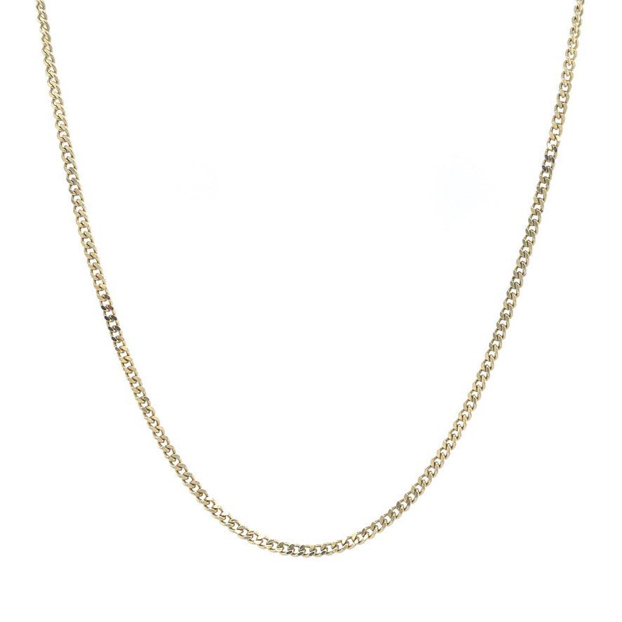 Vintage 14K Gold Long Necklace Curb 45.5 cm