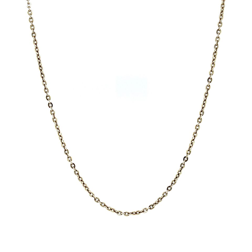 Vintage 14K Gold Long Necklace Anchor 48 cm