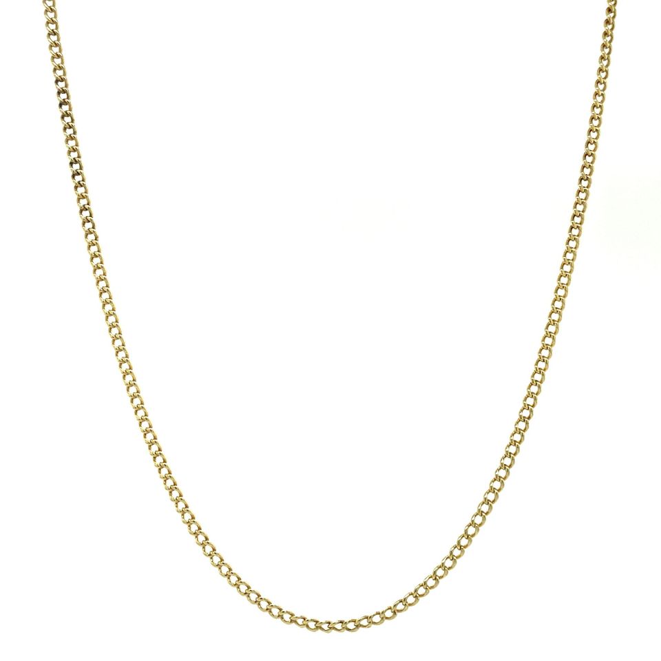 Vintage 14K Gold Long Necklace Curb 46.5 cm