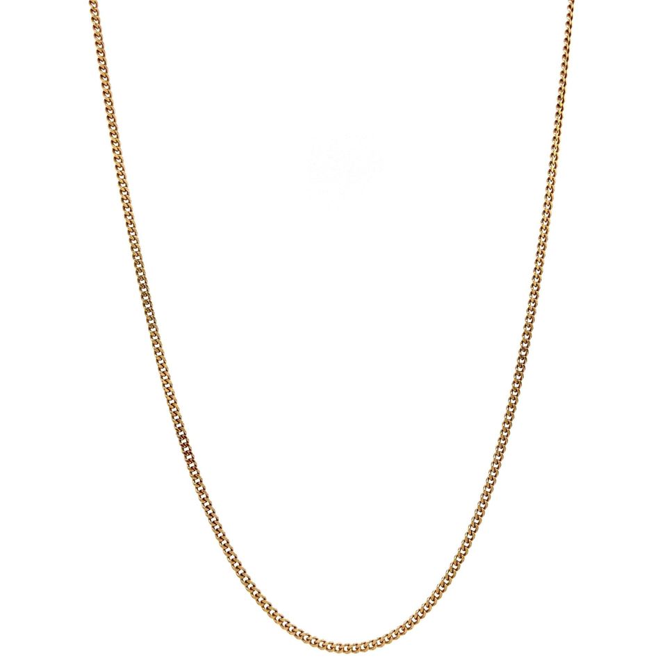 Vintage 14K Gold Long Necklace Curb 53 cm