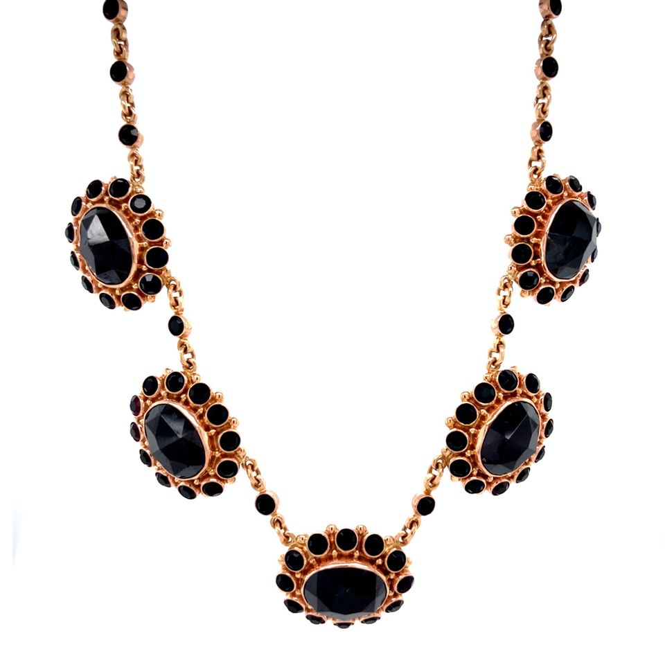 Vintage 14K Gold Necklace with Garnet