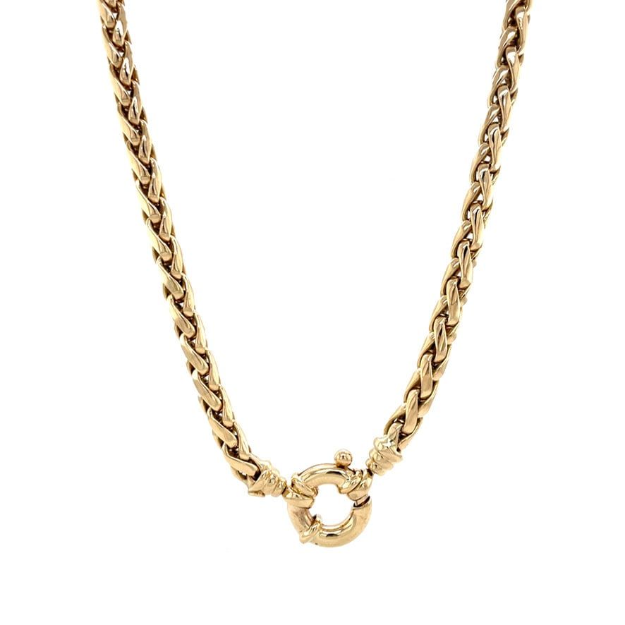 Vintage 14K Gold Foxtail Necklace