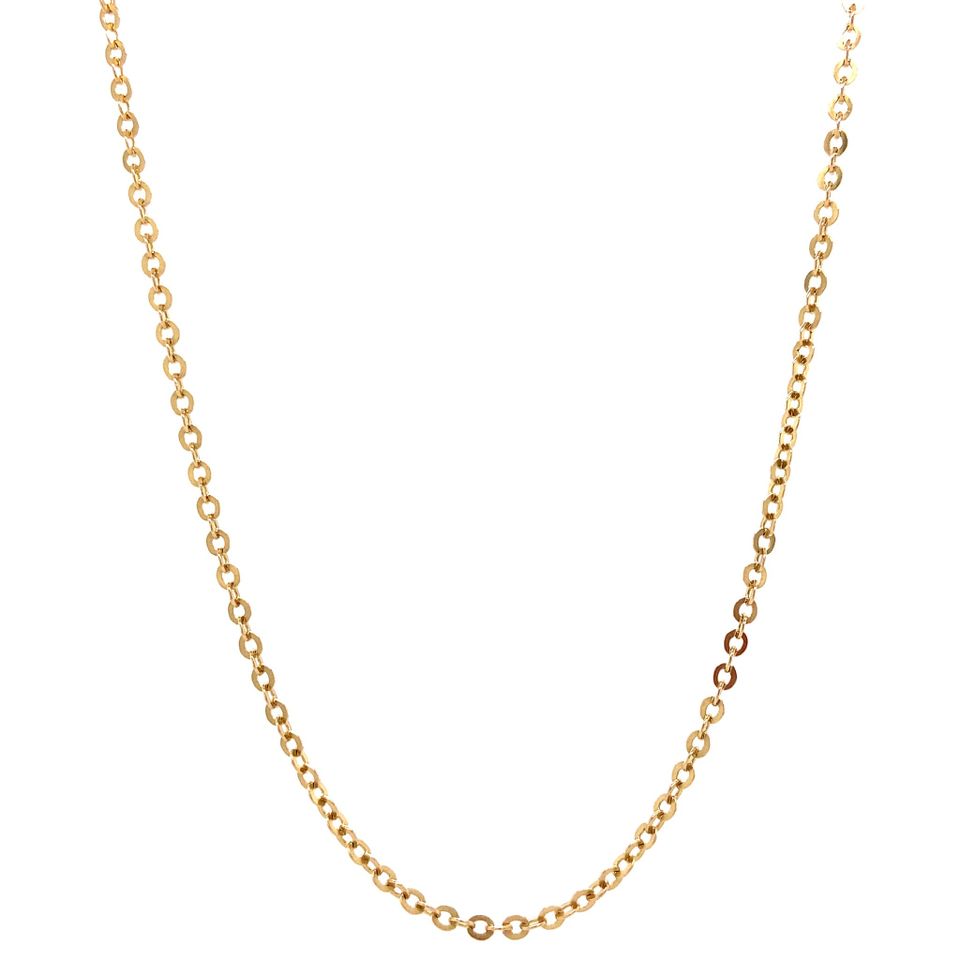 Vintage 14K Gold Long Necklace Anchor 51.5 cm