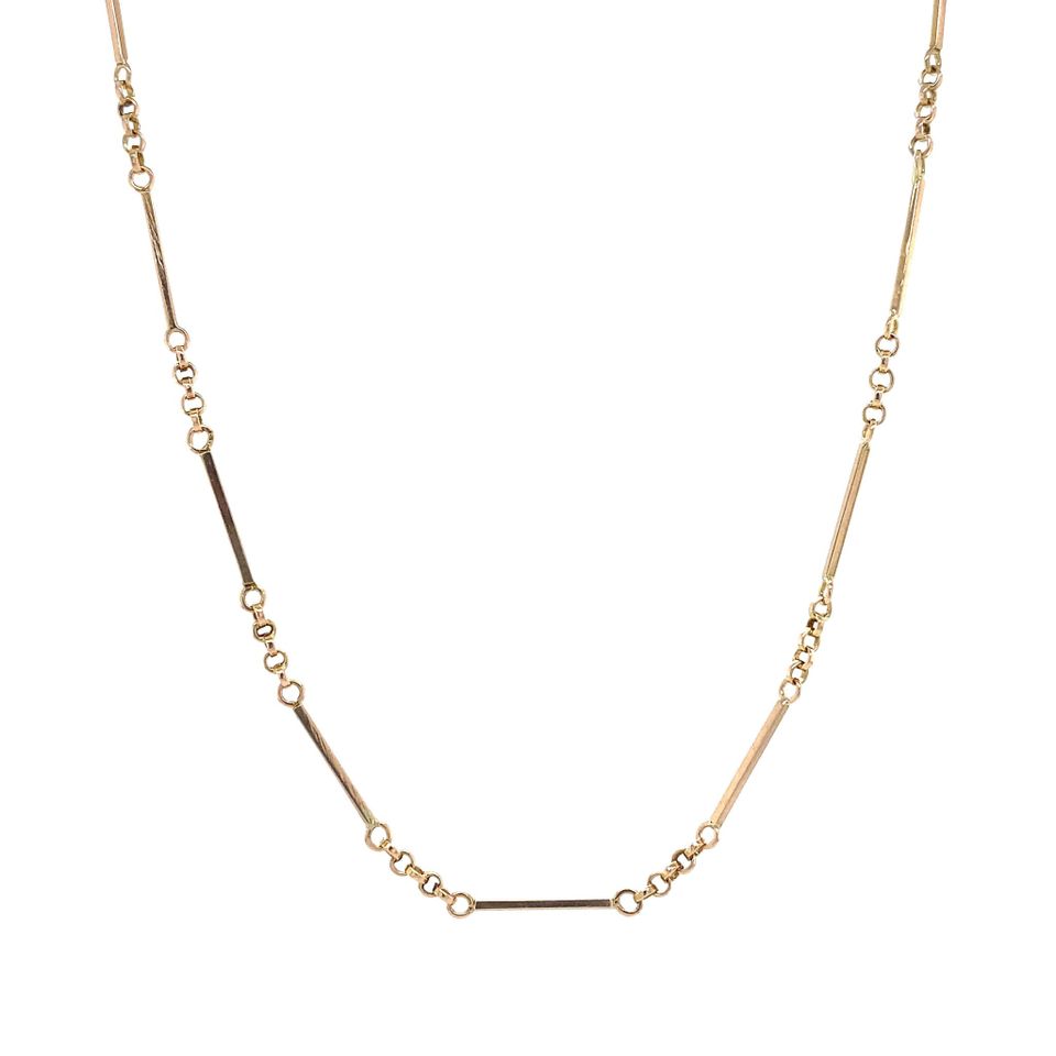 Vintage 14K Rose Gold Fancy Necklace 49 cm