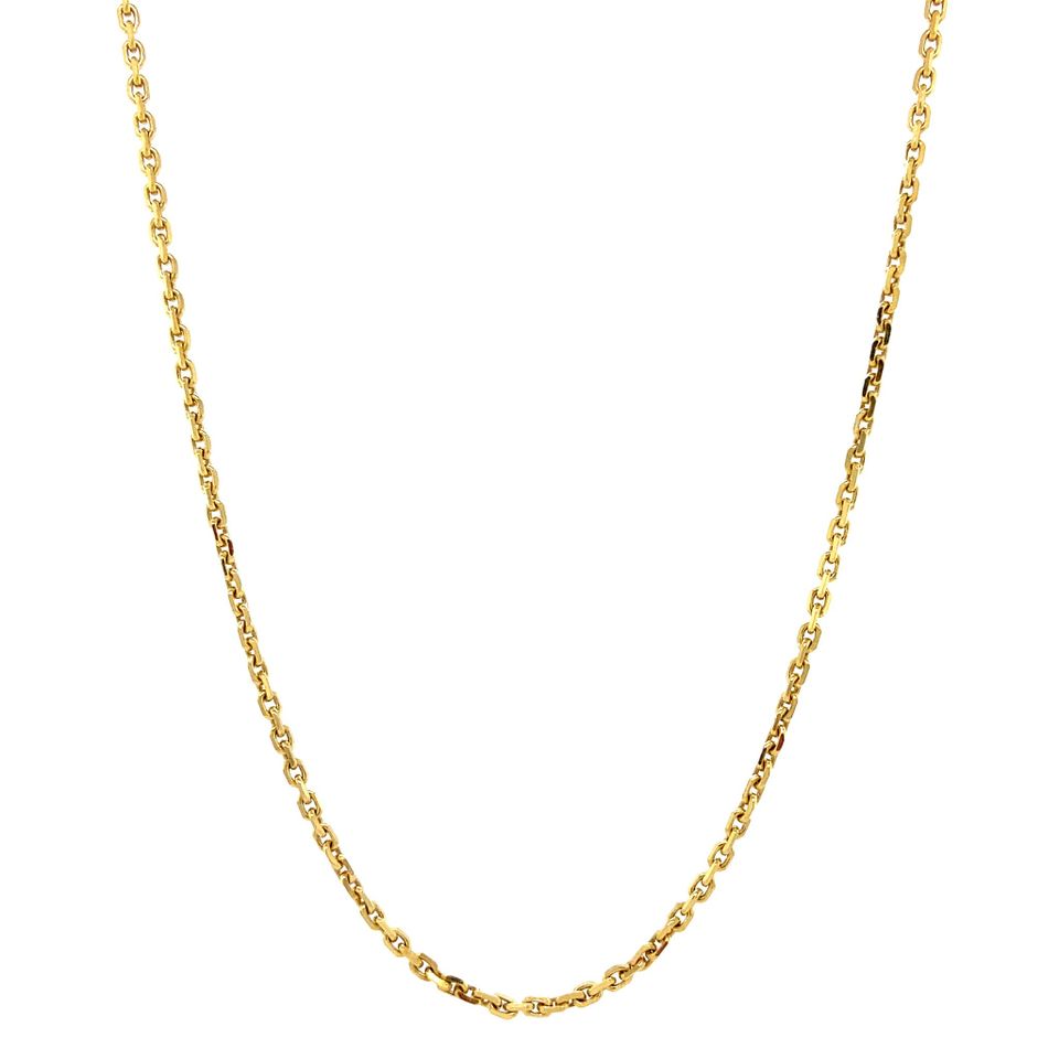 Vintage 14K Gold Long Necklace Anchor 46 cm