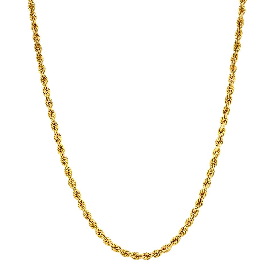 Vintage 18K Gold Necklace Rope 51.5 cm
