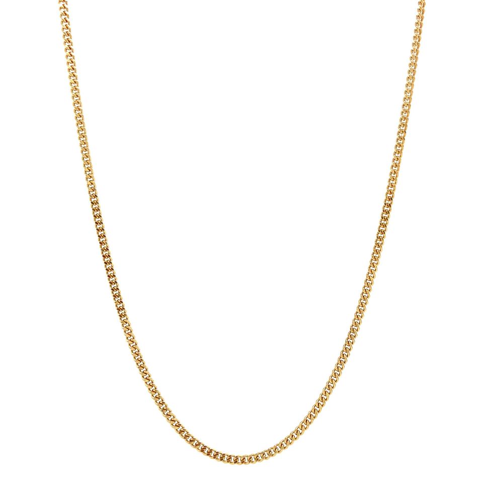 Vintage 14K Gold Long Necklace Curb 50.5 cm