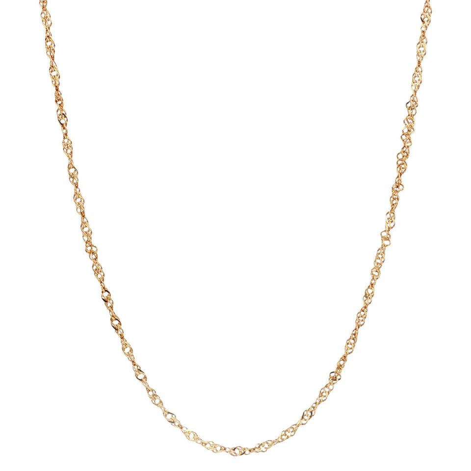 Vintage 14K Gold Singapore Necklace