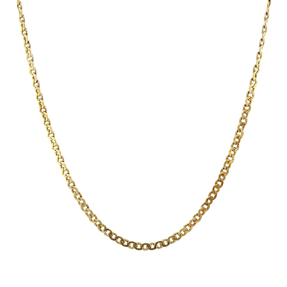 Vintage 14K Gold Long Necklace Fancy 60 cm