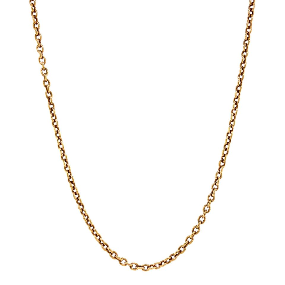 Vintage 18K Gold Necklace Anchor 62 cm