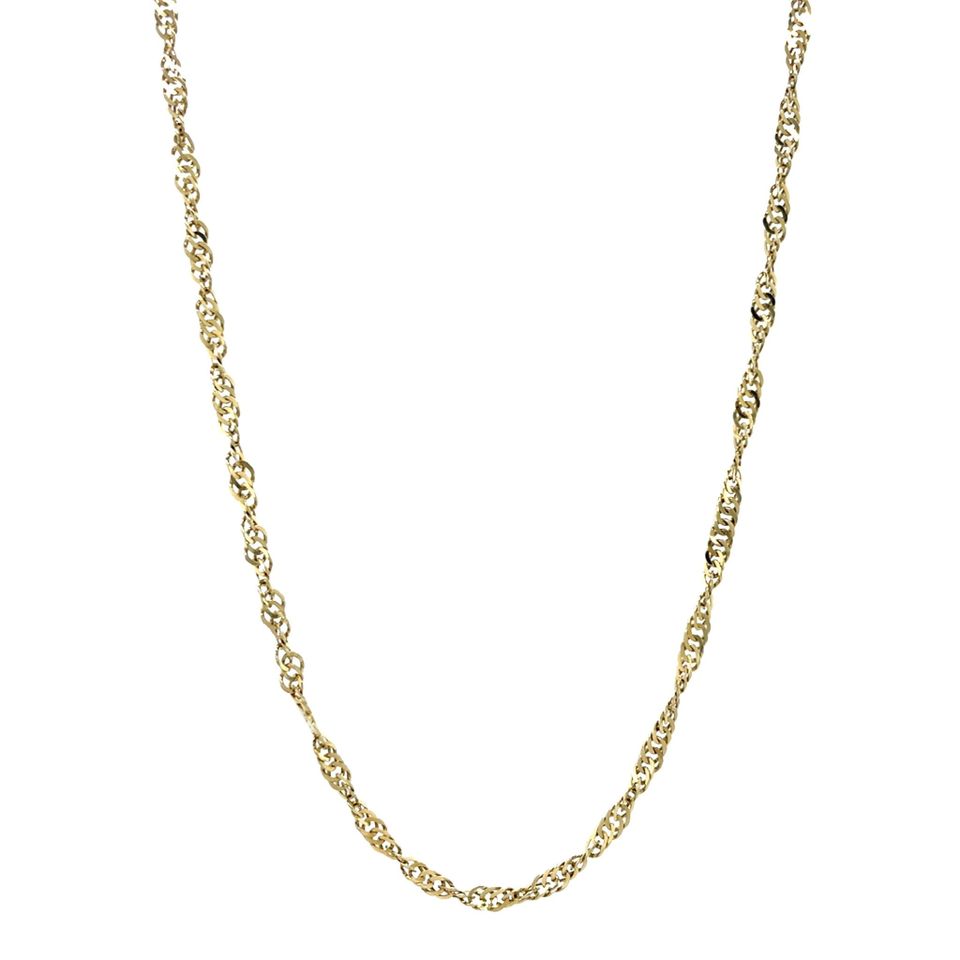 Vintage 14K Gold Singapore Necklace