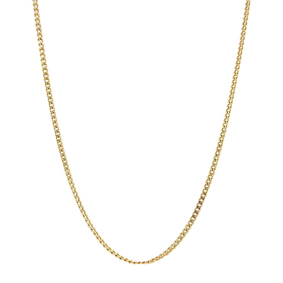 Vintage 14K Gold Long Necklace Curb 66 cm
