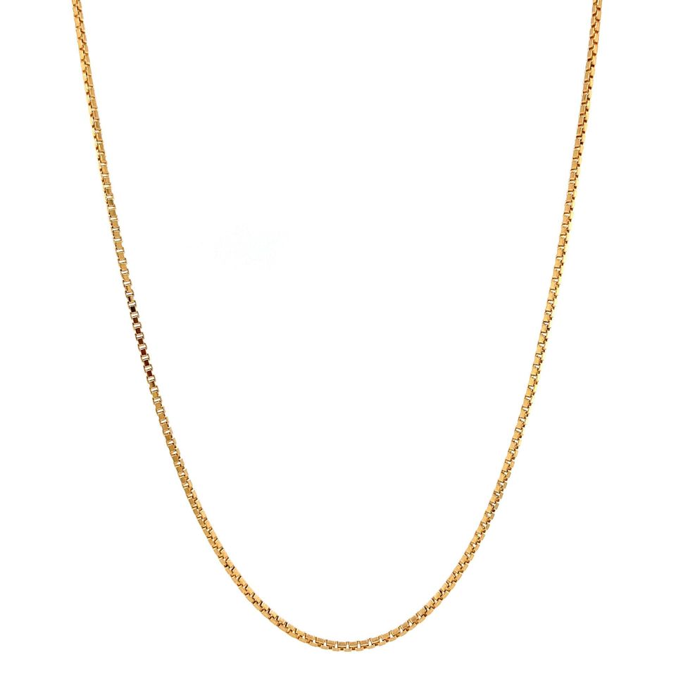 Vintage 18K Gold Long Necklace Venetian 52 cm